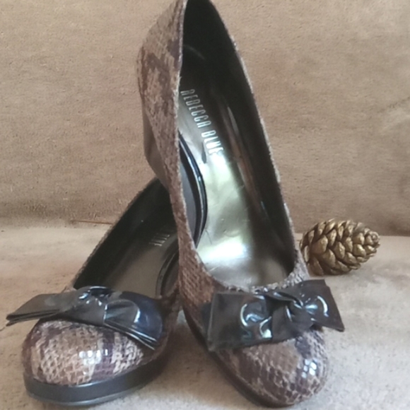 ⭐️ Host Pick ⭐️REBECCA Blue |  Animal Print Brown Faux Suede Wedges - Picture 12 of 12